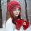 Damen-Winterstrickmütze und Handschuhe Set 1