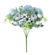 Water Blue Artificial Peony Bouquet
