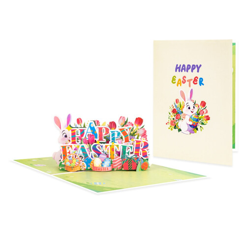 Easter 3D Pop-Up Card with Bunny & Egg Tree