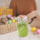 12 Samtbeutel mit Osterhasen-Kordelzug 4