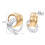 Double Hoop Crossover Stud Earrings Gold Silver Spiral 4