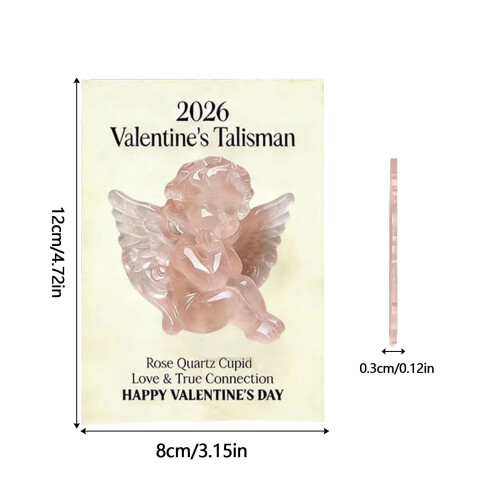 Valentine's Talisman Acrylic Cupid Pocket Hug with Card 2