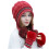 Damen-Winterstrickmütze und Handschuhe Set 2
