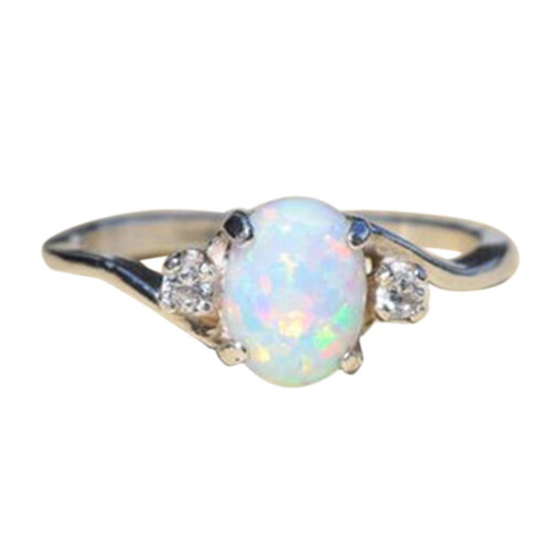 Women's Oval Fire Opal Ring 1 Piece 1