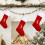 Roter Samt-Weihnachtsstrumpf mit X-Initial und Weiß 5