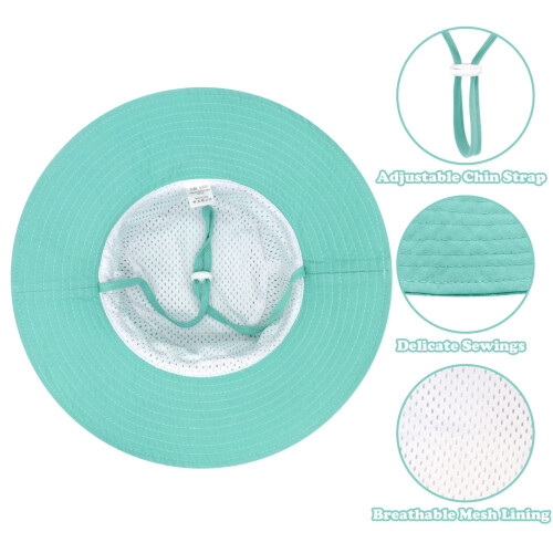 Καπέλο ηλίου μωρού UPF50+ με φαρδύ γείσο από πολυεστέρα 1