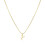 Colar feminino delicado com inicial – Tom dourado, 45 cm (18 polegadas) 2