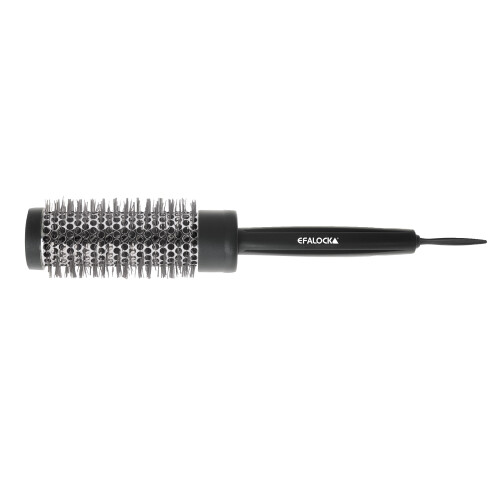 Efalock Rundbürste PROFI METALL SOFT 33 mm / 48 mm schwarz-silber