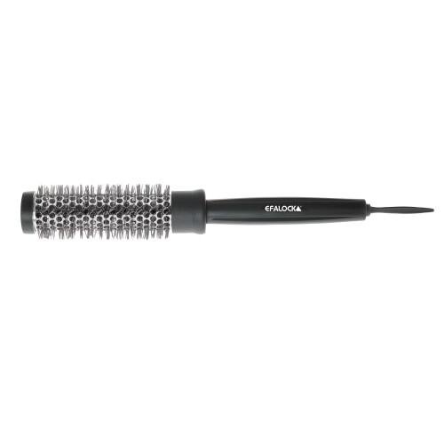 Efalock Rundbürste PROFI METALL SOFT 25 mm / 38 mm schwarz-silber