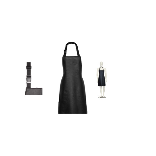 Efalock Färbeschürze LEATHER LOOK schwarz 80 x 61 cm