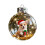 Julehund Snekugle Ornament, Håndmalet Glas, 3 1