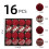 16 Pack Brown Flocked Christmas Ornaments, 2.36 in 1