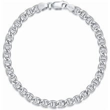 925 Sterling Silver Mariner Chain Armband 4mm