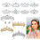Tiara de Princesa com Cristais e Strass Prateado - Pacote com 12 Unidades 1