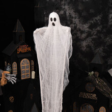 1,8 m plovoucí dekorace duchů z bílé gázy na Halloween