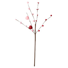 Künstliche Herz-Picks mit roten Beeren – 40 cm