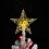Christmas Tree Topper Silver Star Metal Glitter Small 1