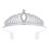 Coroa de princesa com strass e pentes de cabelo – Prateada 1
