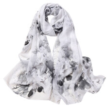 Polyester-Schal mit Blumenmuster für Damen, 160 x 50 cm