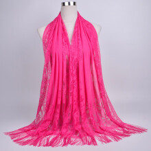 Leichter, pinkfarbener Chiffon-Hijab-Schal für Damen