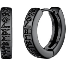 Vikingské runové kruhové náušnice 12mm Huggie