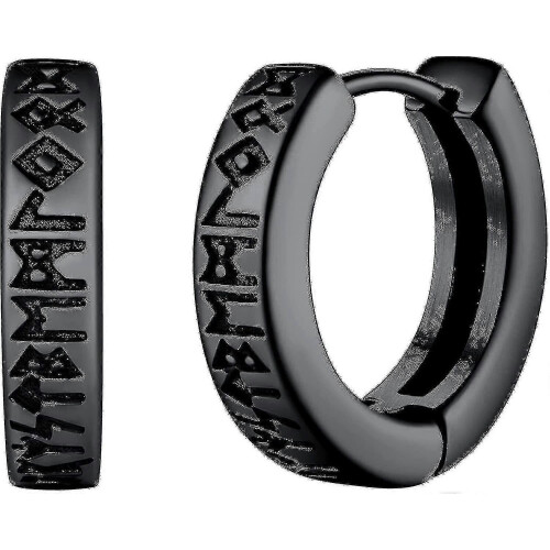 Boucles d'oreilles créoles runiques vikings 12 mm
