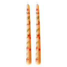Französische Duftkerzen mit langem Stab, duftlos, handgegossen, 2 Stück