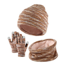Kids' Winter Beanie, Gloves & Neck Warmer Set Brown