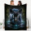 Κουβέρτα Φανέλας Black Panther 150x200εκ. 1