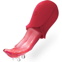 Rose Vibrator: Clitoral & Nipple Tongue Licker