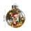 Julehund Snekugle Ornament, Håndmalet Glas, 3 2