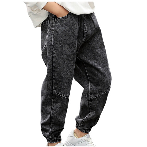 Drenge cargo joggingbukser med elastisk talje 1