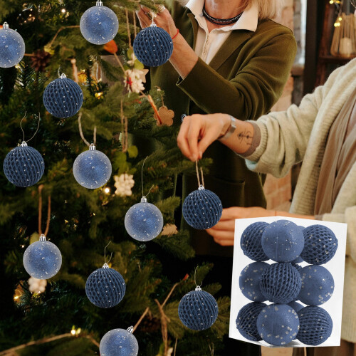 Shatterproof Christmas Balls Blue 12 pcs 1