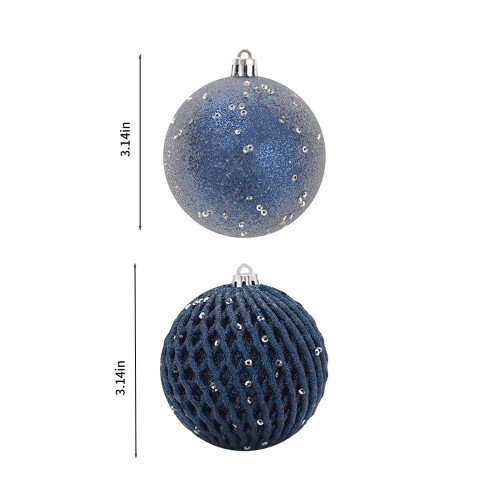 Shatterproof Christmas Balls Blue 12 pcs 2