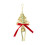 Rustic Linen Christmas Ornaments - Yellow Tree Decor, 2 Pack 2