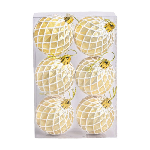 Honeeladyy shatterproof Christmas balls 6 pcs silver 1