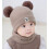 Ensemble bonnet et écharpe tricotés pour bébé – Acrylique doux, pompon 4