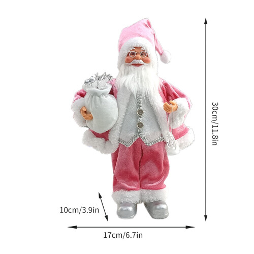 30 cm stående julemandsdukkedekoration 2