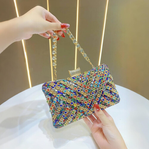 Pochette da sera da donna con strass – 19x11,5 cm 1