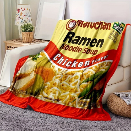 Κουβέρτα Ramen με εκτύπωση από φλις 100% πολυεστέρας 2