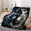 Ασπρόμαυρη και άσπρη κουβέρτα Tiger Flannel Throw 3