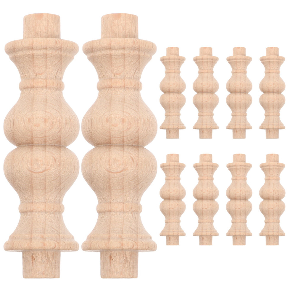 Frcolor Unpainted Wood Spindles For Staircase Decor 10 Pcs 9402001632302