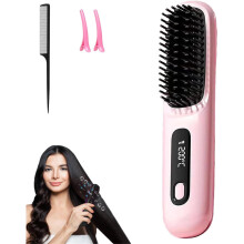 Numoya Go Brush Pro bärbar hårplattningsborste