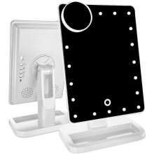 Verlichte make-upspiegel met Bluetooth-luidspreker en aanraakbediening