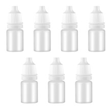 Klare plastdråpetellerflasker, 10-pakning