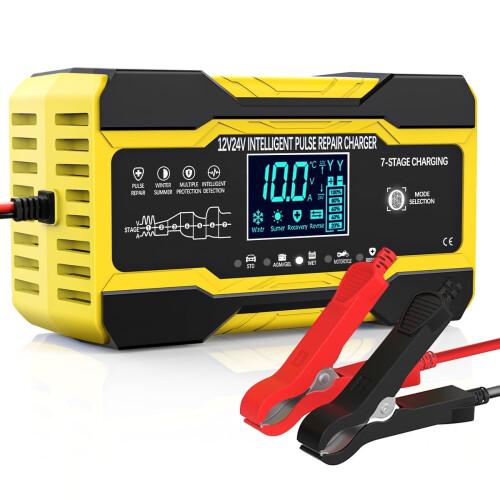 10A smart batterilader for 12V/24V blybatterier
