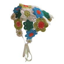 Heklet blomsterbandana-hodeskjerf til kvinner
