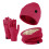 Conjunto feminino de gorro, cachecol e luvas de lã tricotada 1
