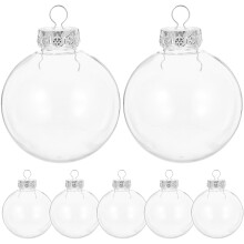 Clear Fillable Christmas Baubles 8cm 25 Pack