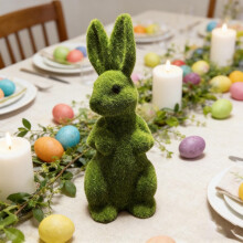 Gewebte Hasen-Serviettenringe Osterdekoration